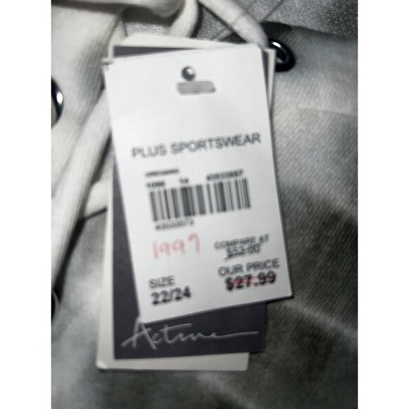 C Active Sweatshirt Green and Cream Women's Plus 22 / 24 W Tie Dye NWT New - Picture 11 of 16